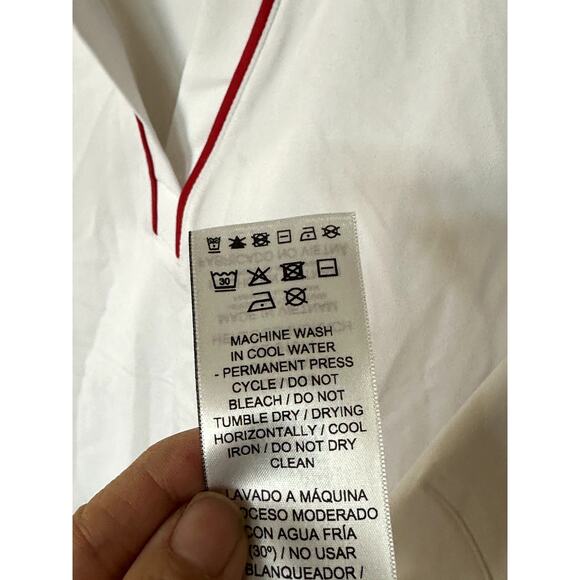 PUMA Volition V-Neck Tank Men’s XL White Blue Collar Red Accents - Picture 6 of 11